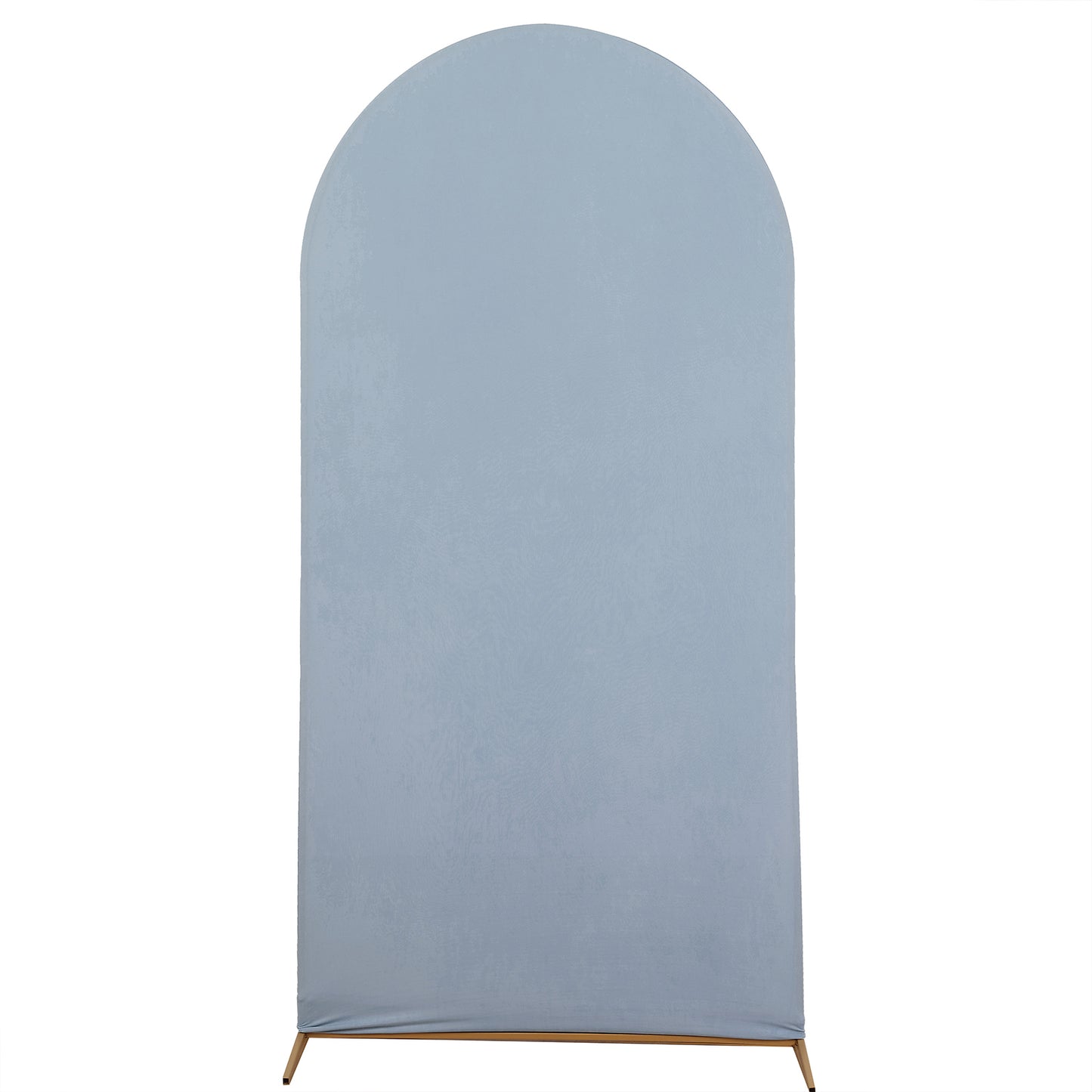 7ft Matte Dusty Blue Spandex Fitted Wedding Arch Cover For Round Top Chiara Backdrop Stand