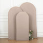 7ft Matte Nude Spandex Fitted Wedding Arch Cover For Round Top Chiara Backdrop Stand