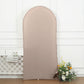 7ft Matte Nude Spandex Fitted Wedding Arch Cover For Round Top Chiara Backdrop Stand
