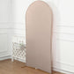 7ft Matte Nude Spandex Fitted Wedding Arch Cover For Round Top Chiara Backdrop Stand