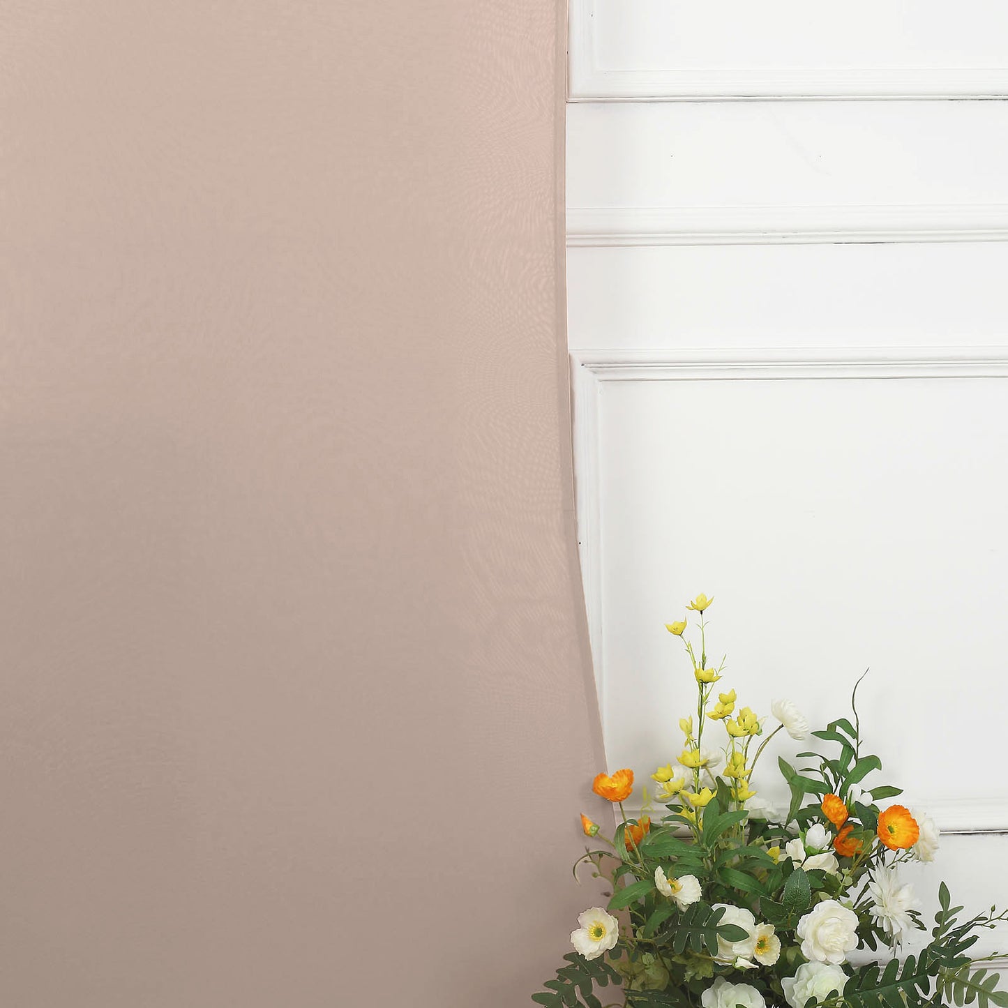 7ft Matte Nude Spandex Fitted Wedding Arch Cover For Round Top Chiara Backdrop Stand