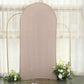 7ft Matte Nude Spandex Fitted Wedding Arch Cover For Round Top Chiara Backdrop Stand