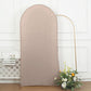 7ft Matte Nude Spandex Fitted Wedding Arch Cover For Round Top Chiara Backdrop Stand