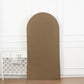 7ft Matte Taupe Spandex Fitted Wedding Arch Cover For Round Top Chiara Backdrop Stand