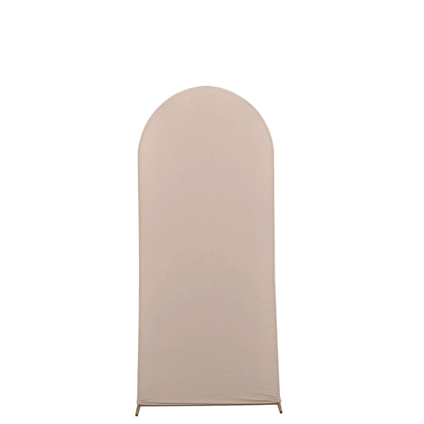 6ft Matte Nude Spandex Fitted Wedding Arch Cover For Round Top Chiara Backdrop Stand