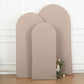 6ft Matte Nude Spandex Fitted Wedding Arch Cover For Round Top Chiara Backdrop Stand