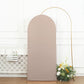 6ft Matte Nude Spandex Fitted Wedding Arch Cover For Round Top Chiara Backdrop Stand