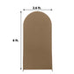6ft Matte Taupe Spandex Fitted Wedding Arch Cover For Round Top Chiara Backdrop Stand