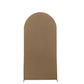 6ft Matte Taupe Spandex Fitted Wedding Arch Cover For Round Top Chiara Backdrop Stand