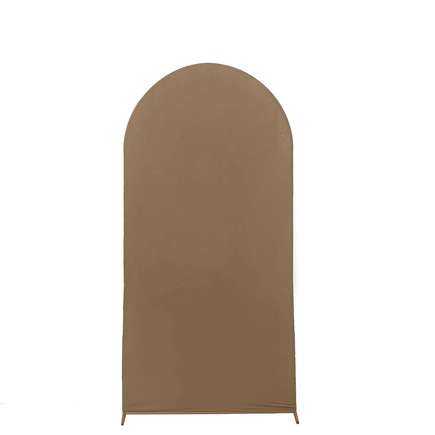 6ft Matte Taupe Spandex Fitted Wedding Arch Cover For Round Top Chiara Backdrop Stand