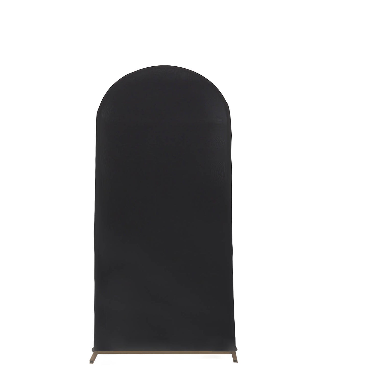 Set of 4 | Matte Black Spandex Fitted Wedding Arch Covers For Round Top Chiara Backdrop Stands - 4ft,5ft,6ft,7ft