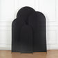Set of 4 | Matte Black Spandex Fitted Wedding Arch Covers For Round Top Chiara Backdrop Stands - 4ft,5ft,6ft,7ft