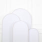 Set of 4 | Matte White Spandex Fitted Wedding Arch Covers For Round Top Chiara Backdrop Stands - 4ft,5ft,6ft,7ft