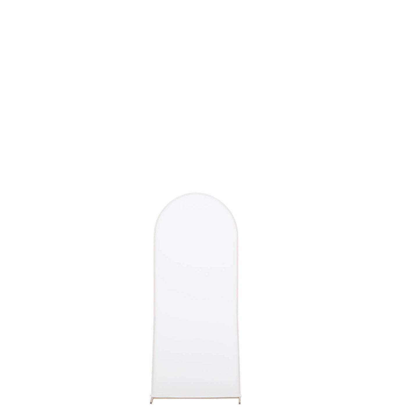 Set of 4 | Matte White Spandex Fitted Wedding Arch Covers For Round Top Chiara Backdrop Stands - 4ft,5ft,6ft,7ft