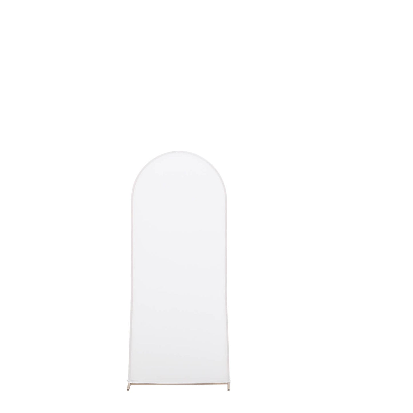 Set of 4 | Matte White Spandex Fitted Wedding Arch Covers For Round Top Chiara Backdrop Stands - 4ft,5ft,6ft,7ft