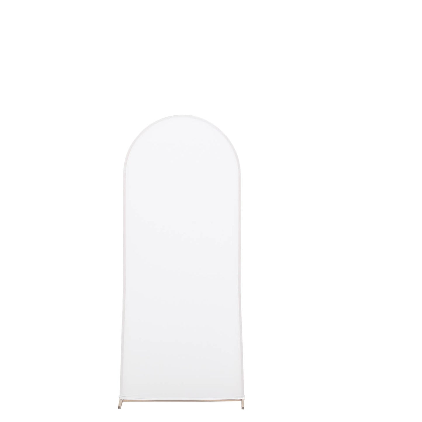 Set of 4 | Matte White Spandex Fitted Wedding Arch Covers For Round Top Chiara Backdrop Stands - 4ft,5ft,6ft,7ft