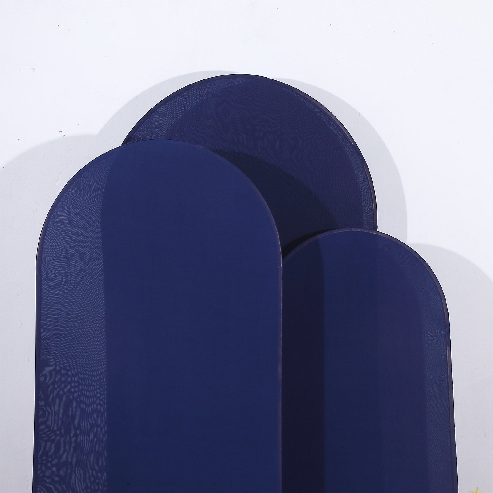 Set of 3 Matte Navy Blue Spandex Fitted Wedding Arch Covers For Round Top Chiara Backdrop Stands