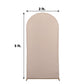5ft Matte Nude Spandex Fitted Wedding Arch Cover For Round Top Chiara Backdrop Stand
