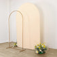 8ft Matte Beige Spandex Fitted Wedding Arch Cover For Round Top Chiara Backdrop Stand