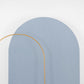 8ft Matte Dusty Blue Spandex Fitted Wedding Arch Cover For Round Top Chiara Backdrop Stand