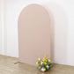 8ft Matte Nude Spandex Fitted Wedding Arch Cover For Round Top Chiara Backdrop Stand