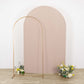 8ft Matte Nude Spandex Fitted Wedding Arch Cover For Round Top Chiara Backdrop Stand
