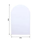 8ft Matte White Spandex Fitted Wedding Arch Cover For Round Top Chiara Backdrop Stand