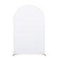 8ft Matte White Spandex Fitted Wedding Arch Cover For Round Top Chiara Backdrop Stand