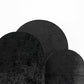 Set of 3 Black Crushed Velvet Chiara Backdrop Stand Covers For Round Top Wedding Arches - 5ft, 6ft, 7ft
