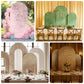 Set of 3 Crushed Velvet Chiara Backdrop Stand Covers For Round Top Wedding Arches - 5ft, 6ft, 7ft