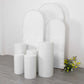 Set of 3 White Crushed Velvet Chiara Backdrop Stand Covers For Round Top Wedding Arches - 5ft, 6ft, 7ft