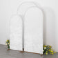 Set of 3 White Crushed Velvet Chiara Backdrop Stand Covers For Round Top Wedding Arches - 5ft, 6ft, 7ft