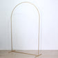 8ft Gold Metal Wedding Arch Chiara Backdrop Stand Floral Display Frame With Round Top