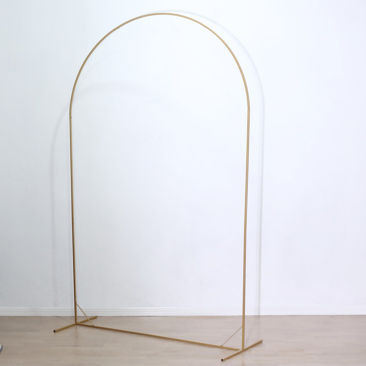 8ft Gold Metal Wedding Arch Chiara Backdrop Stand Floral Display Frame With Round Top