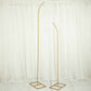 Set of 2 | Gold Metal Curved Top Wedding Arch Frames, Balloon Flower Backdrop Stands - 6ft, 8ft