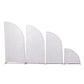 Set of 4 Silver Chiara Wedding Arch Covers Shimmer Tinsel Finish, Fitted Covers For Half Moon Backdrop Stands - 2.5ft, 5ft, 6ft, 7ft