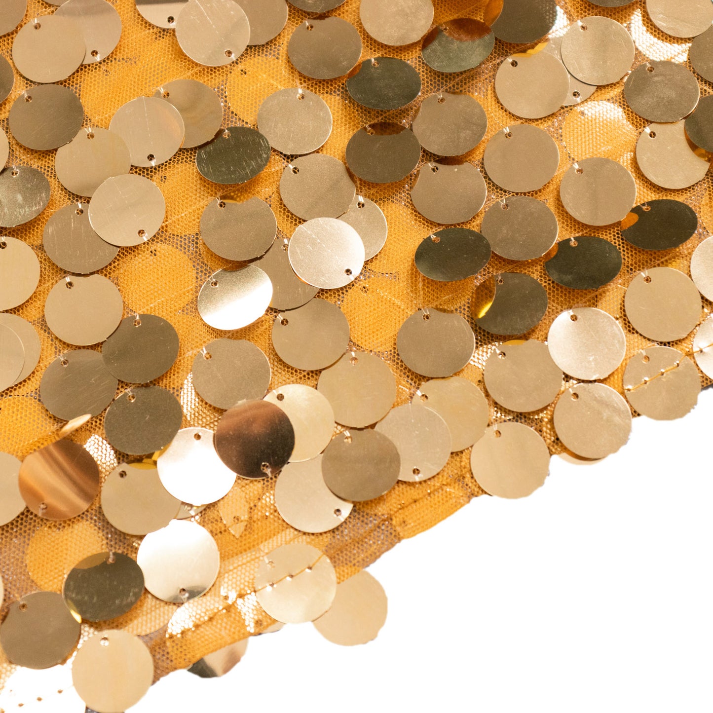 Gold double-sided sequin wedding arch cover for elegant backdrops.