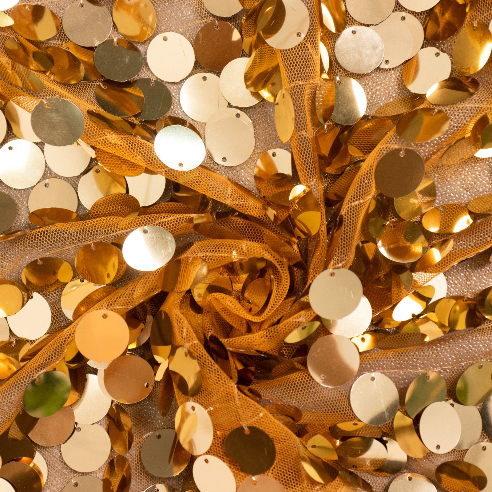 Gold sequin wedding arch cover for backdrop stand.
