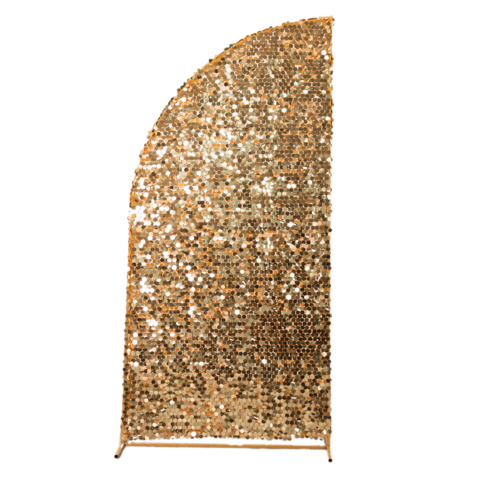 6ft Gold Double Sided Big Payette Sequin Chiara Wedding Arch Cover For Half Moon Backdrop Stand