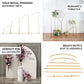 7ft Gold Metal Wedding Arch Chiara Backdrop Stand, Half Moon Floral Frame Arbor Display