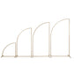 Set of 4 Gold Metal Half-Moon Floral Arch Frame Chiara Backdrop Stand#whtbkgd