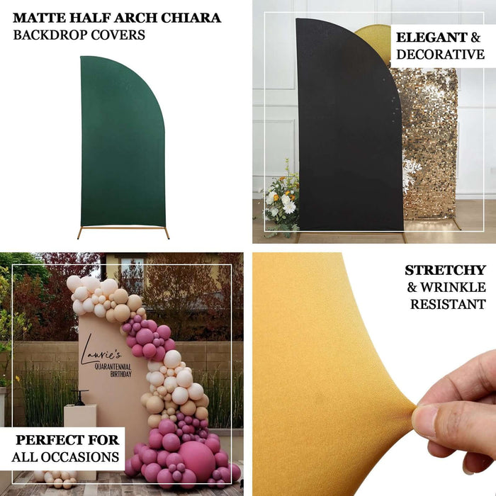 Matte dusty rose half moon backdrop stand cover, stretchy and wrinkle resistant.
