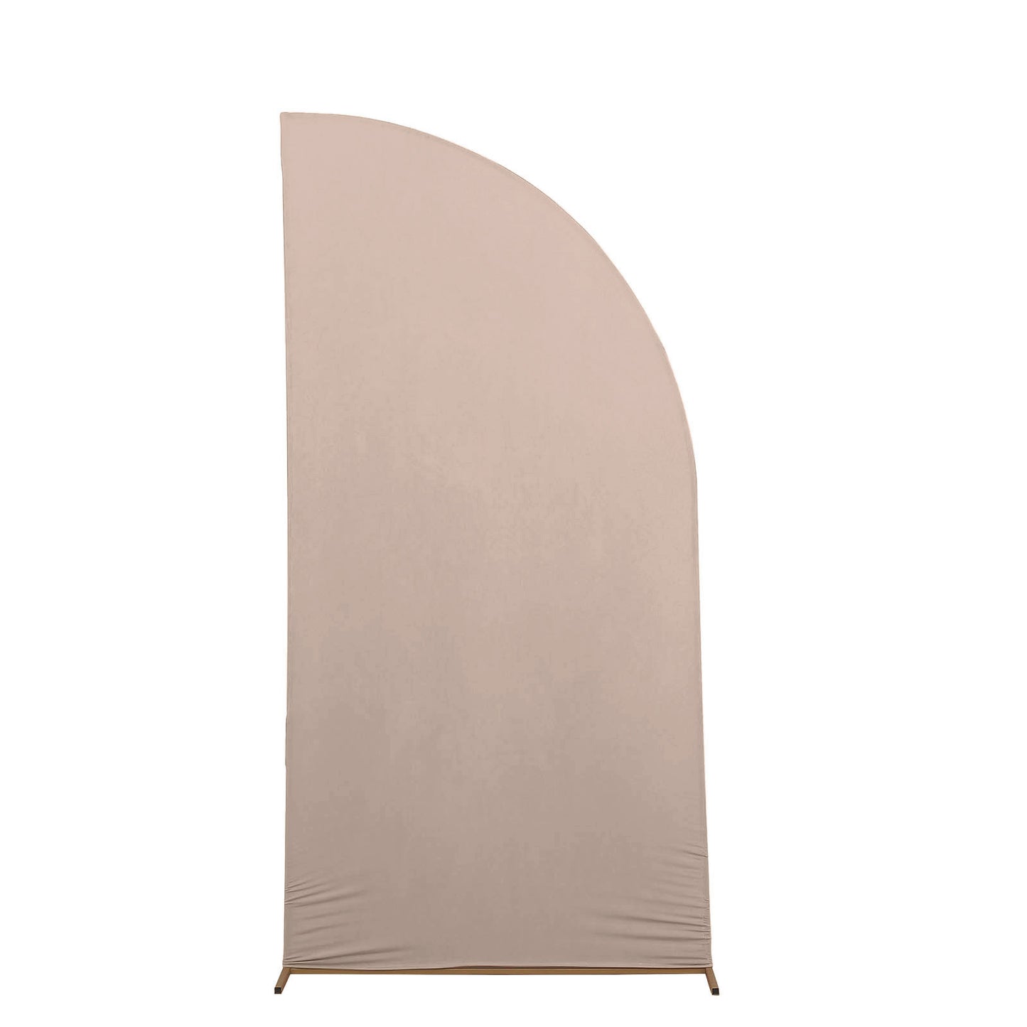 7ft Matte Nude Fitted Spandex Half Moon Wedding Arch Cover