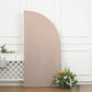 7ft Matte Nude Fitted Spandex Half Moon Wedding Arch Cover
