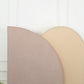 7ftx3ft Matte Nude Fitted Spandex Half Moon Wedding Arch Cover, Custom Fit Chiara Backdrop Stand Cover