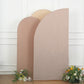 7ftx3ft Matte Nude Fitted Spandex Half Moon Wedding Arch Cover, Custom Fit Chiara Backdrop Stand Cover