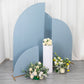 Set of 4 | Matte Dusty Blue Spandex Half Moon Chiara Backdrop Stand Covers, Custom Fitted Wedding Arch Covers - 2.5ft,5ft,6ft,7ft
