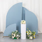 Set of 4 | Matte Dusty Blue Spandex Half Moon Chiara Backdrop Stand Covers, Custom Fitted Wedding Arch Covers - 2.5ft,5ft,6ft,7ft