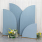 Set of 4 | Matte Dusty Blue Spandex Half Moon Chiara Backdrop Stand Covers, Custom Fitted Wedding Arch Covers - 2.5ft,5ft,6ft,7ft