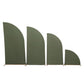 Dusty sage green spandex covers for half moon backdrop stands, set of 4.